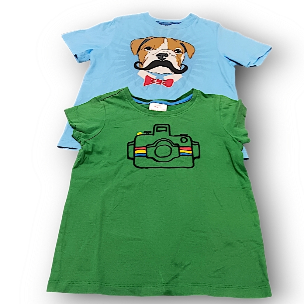 Hanna Anderson Boys Size 8 Lot Of Two Short Sleeve T-Shirts
